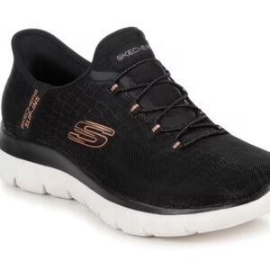 Black Women’s Skechers 150128-Size 9 Wide-Summit Classy Nights Slip-In Sneaker